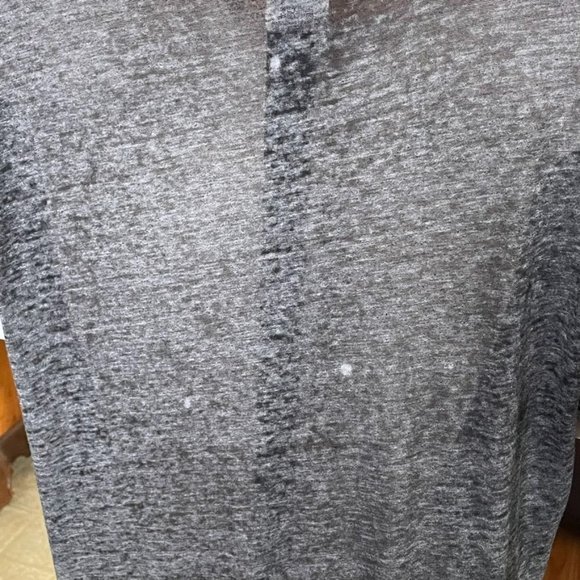 Victoria Secret Pink Gray Shirt Burnout Sheer Lightweight Blouse Size L u - Picture 7 of 8